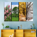 Four Seasons Tree Collage Wall Art