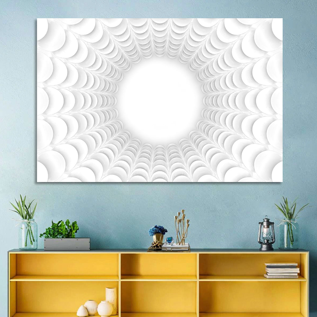 White Bubble Sphere Tunnel Wall Art