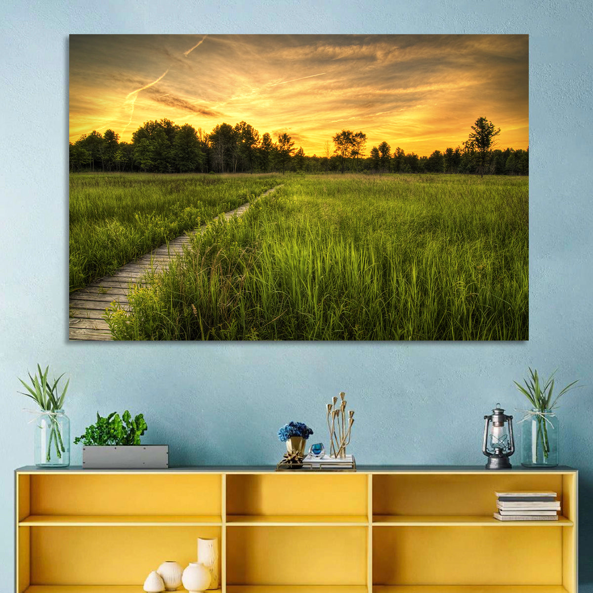Irwin Prairie Boardwalk Sunset Wall Art