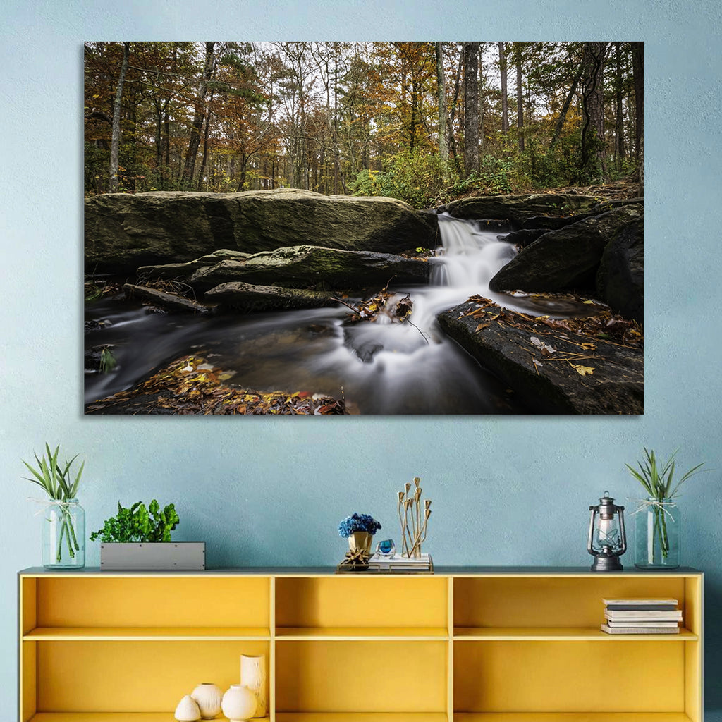 Cheaha Falls Autumn Waterfall Wall Art
