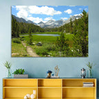 Sierra Nevada Trail to Snow Capped Peaks Wall Art