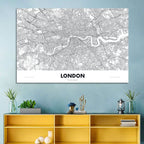 London River Map Wall Art