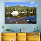 Colorado Forest Lake Reflection Wall Art