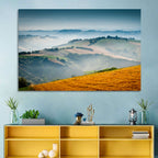 Morning Mist Over Tuscany Wall Art