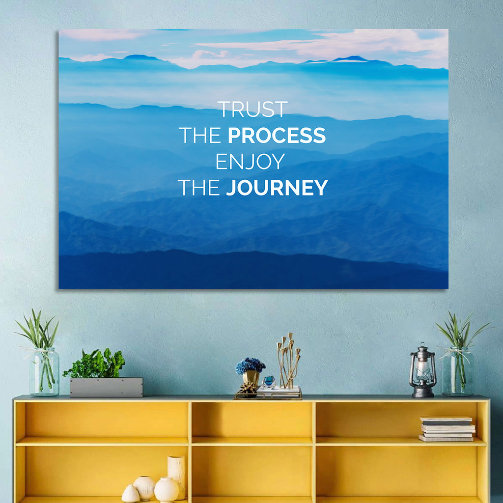 Trust the Process Mountain Layers Wall Art