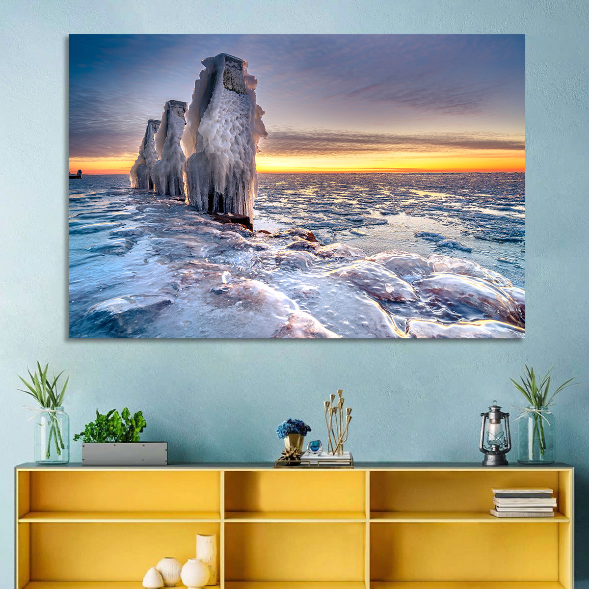 Netherlands Ice Sculpture Wall Art in a room, landscape