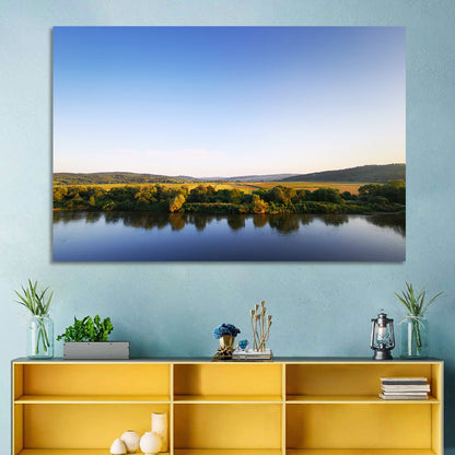 Peaceful River Sunset Wall Art