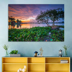 Cipondoh Lake Hyacinth Sunset Wall Art