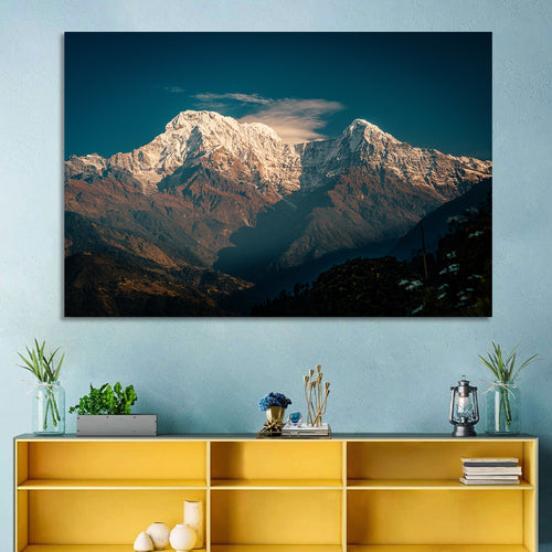 Annapurna South Summit with Wispy Clouds Wall Art