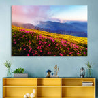 Alpine Rhododendron Meadow at Golden Hour Wall Art