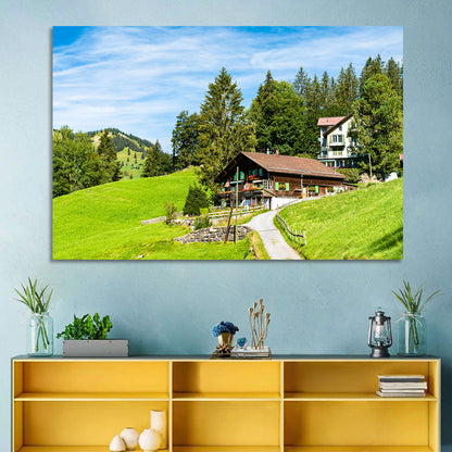 Wengen Mountain Village Wall Art