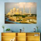 Sheikh Zayed Grand Mosque at Golden Dusk Wall Art