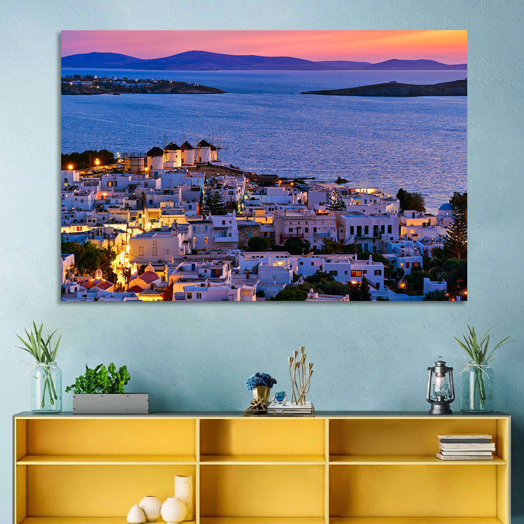 Kato Mili Windmills at Twilight Wall Art