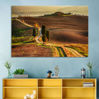 Val D’orcia Winding Golden Road Wall Art