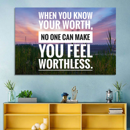 When You Know Your Worth Wall Art