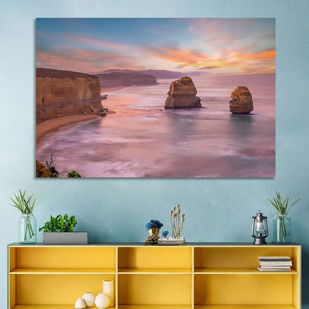 Twelve Apostles Sunset Sea Stacks Wall Art