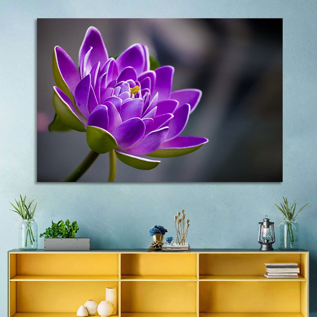 Purple Water Lily Close-up Wall Art