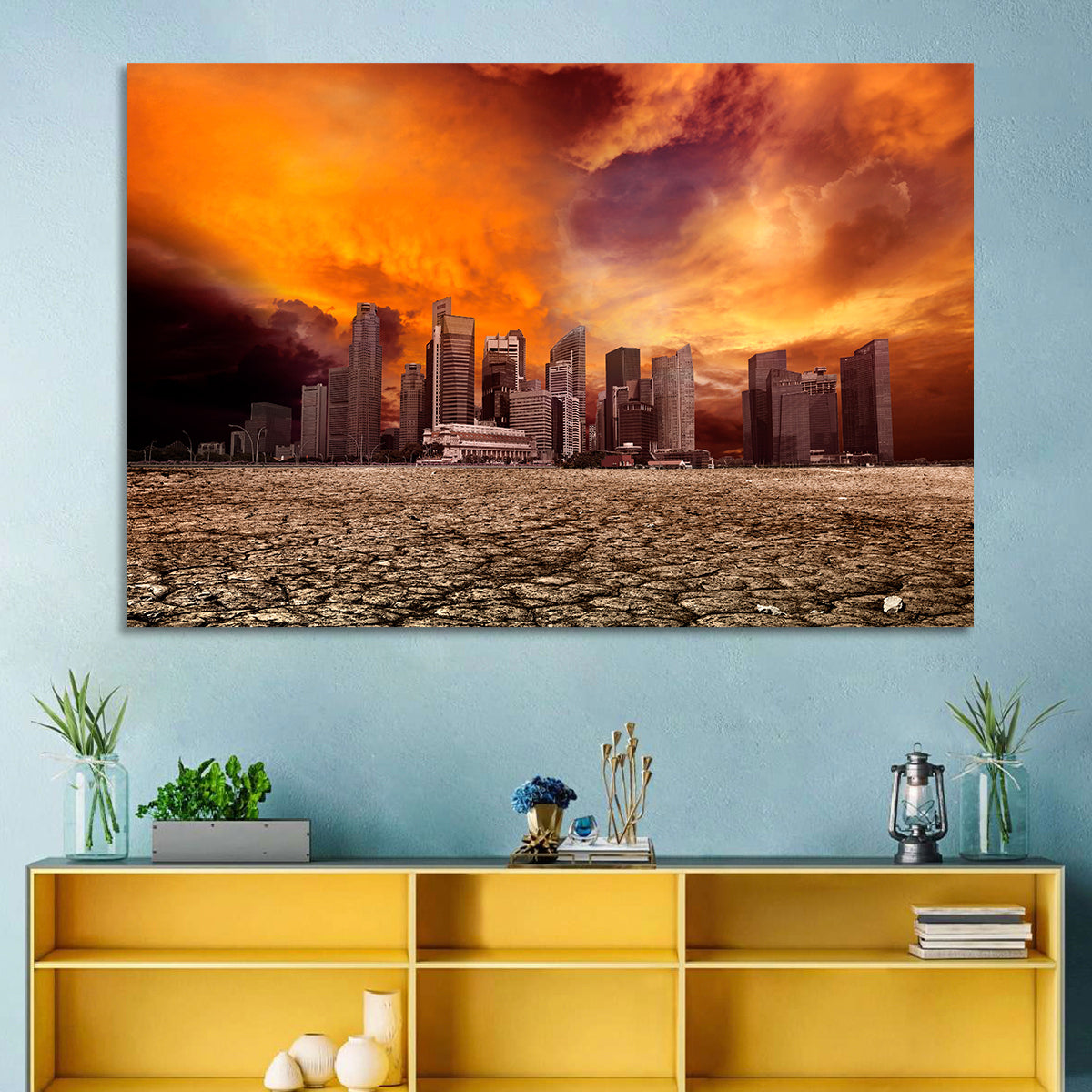 Desolate Singapore Skyline Wall Art