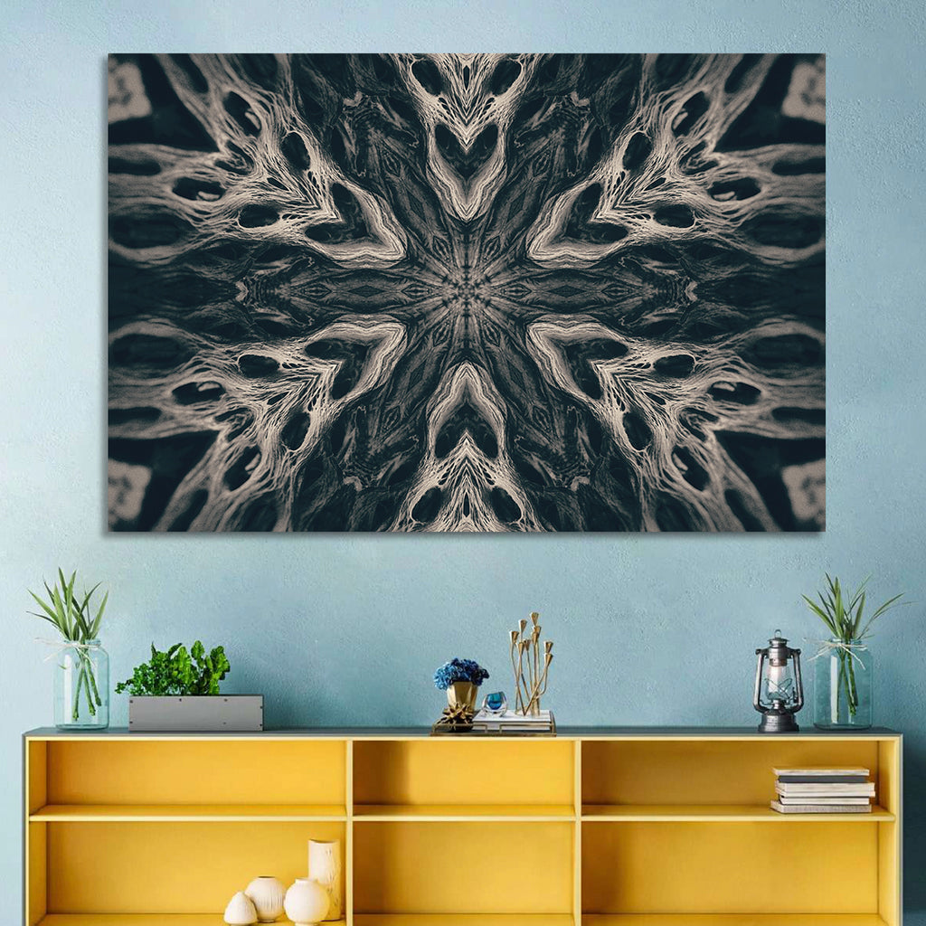 Black Gothic Demon Mandala Wall Art