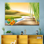 Golden Hour Willow Walkway Wall Art
