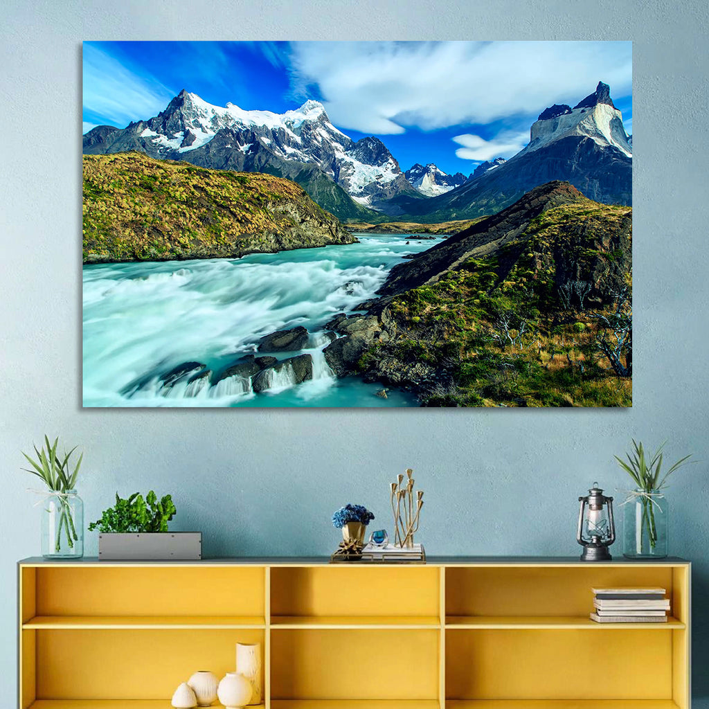 Torres Del Paine Glacier Stream Wall Art