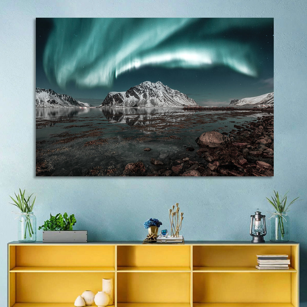 Lofoten Aurora Reflection Wall Art