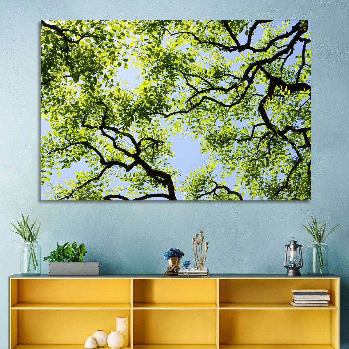 Sunlit Tree Canopy Wall Art
