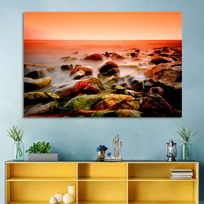 Lake Shore Sunset Wall Art