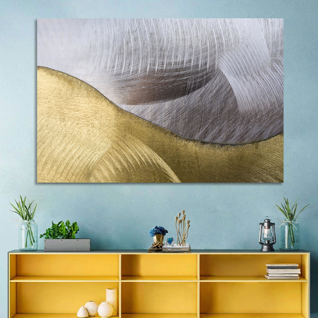 Thin Line Metallic Abstract Wall Art