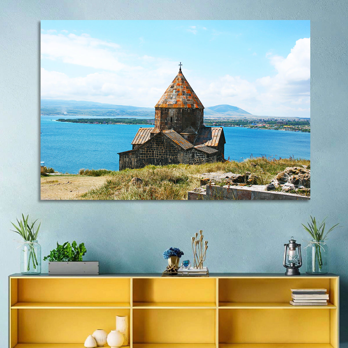Sevanavank Monastery, Lake Sevan Wall Art in a room, landscape