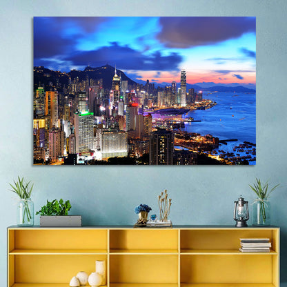 Hong Kong Coastal Skyline Wall Art