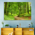 Sunlit Forest Path Wall Art