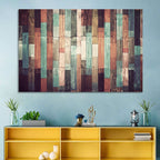 Sound Waves Wood Planks Wall Art