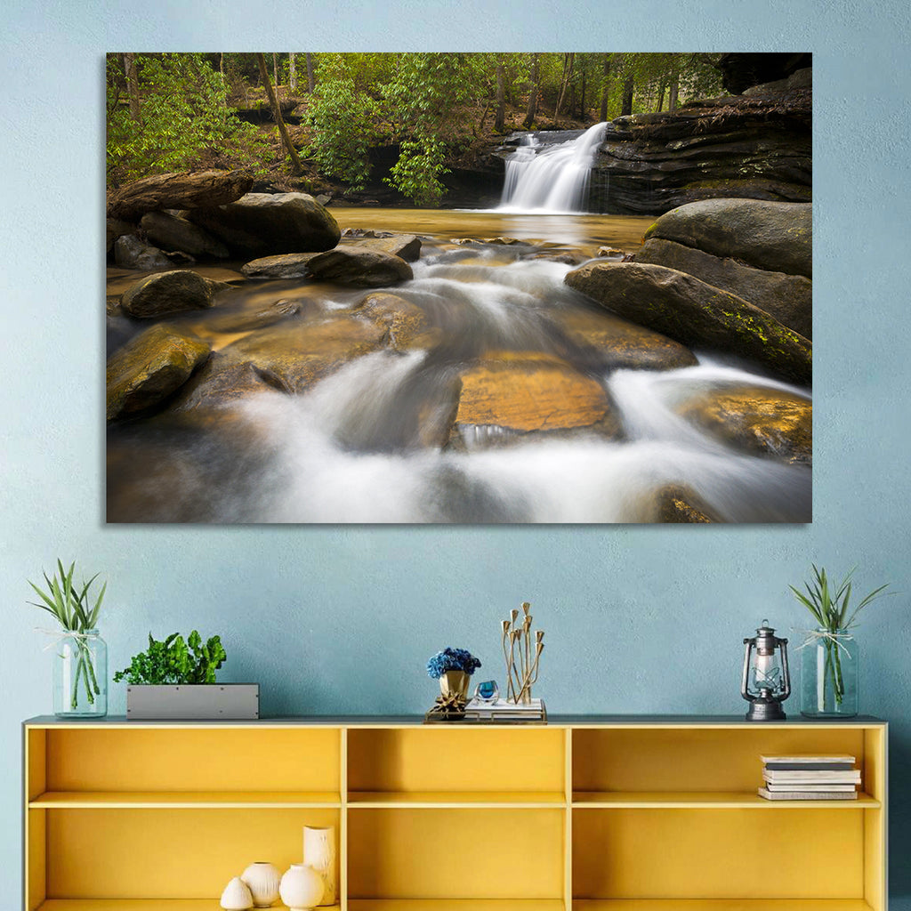 South Carolina Forest Waterfall Wall Art