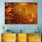 Grunge Sheet Music Collage Wall Art