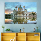 Karlskirche at Golden Hour Wall Art