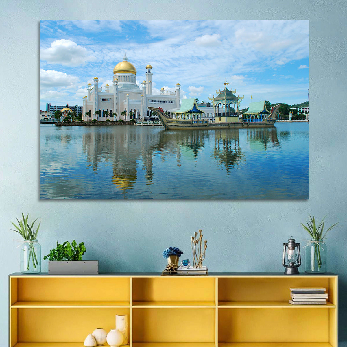 Sultan Omar Ali Saifuddien Mosque Wall Art in a room, landscape