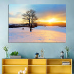 Snowy Winter Sunrise Wall Art