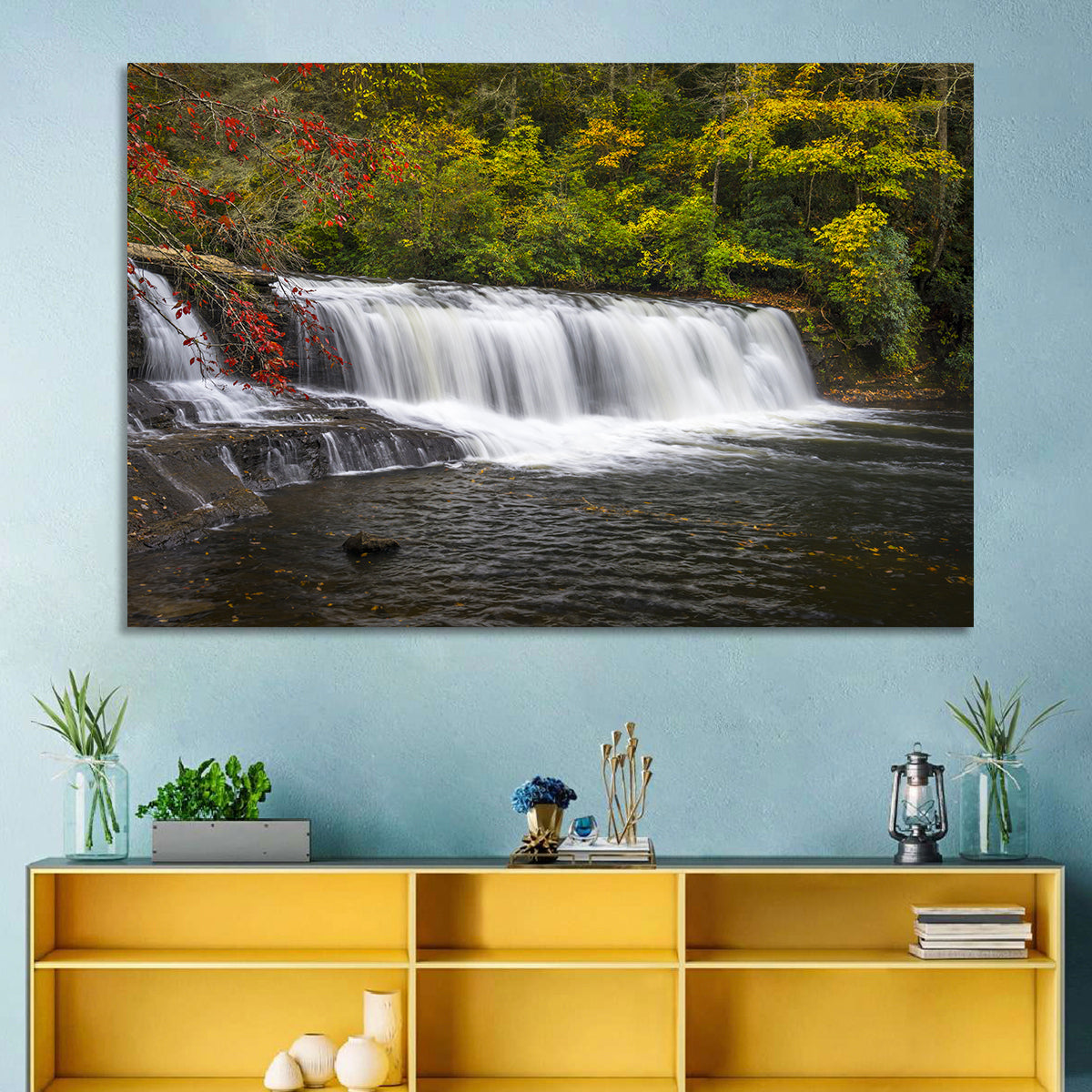 Dupont State Forest Autumn Waterfall Stream Wall Art