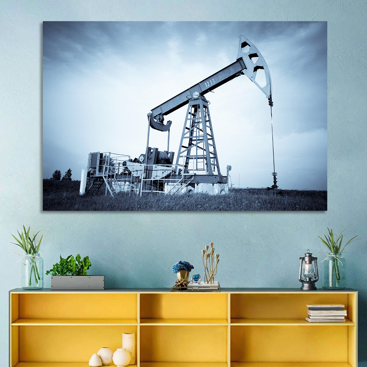 Oil Pump Jack 1211 Wall Art