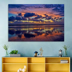 Dusk Beach Reflections Wall Art