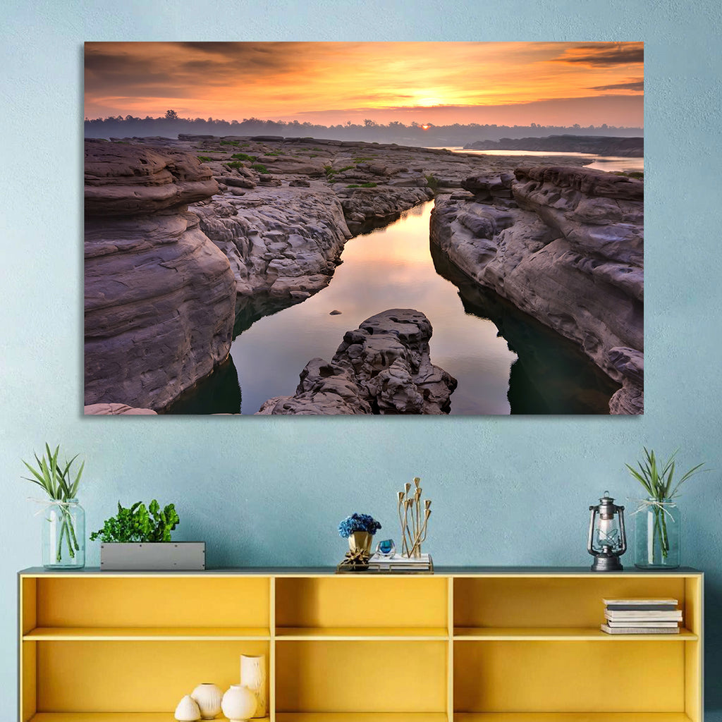 Sam Phan Bok Sunrise River Canyon Wall Art