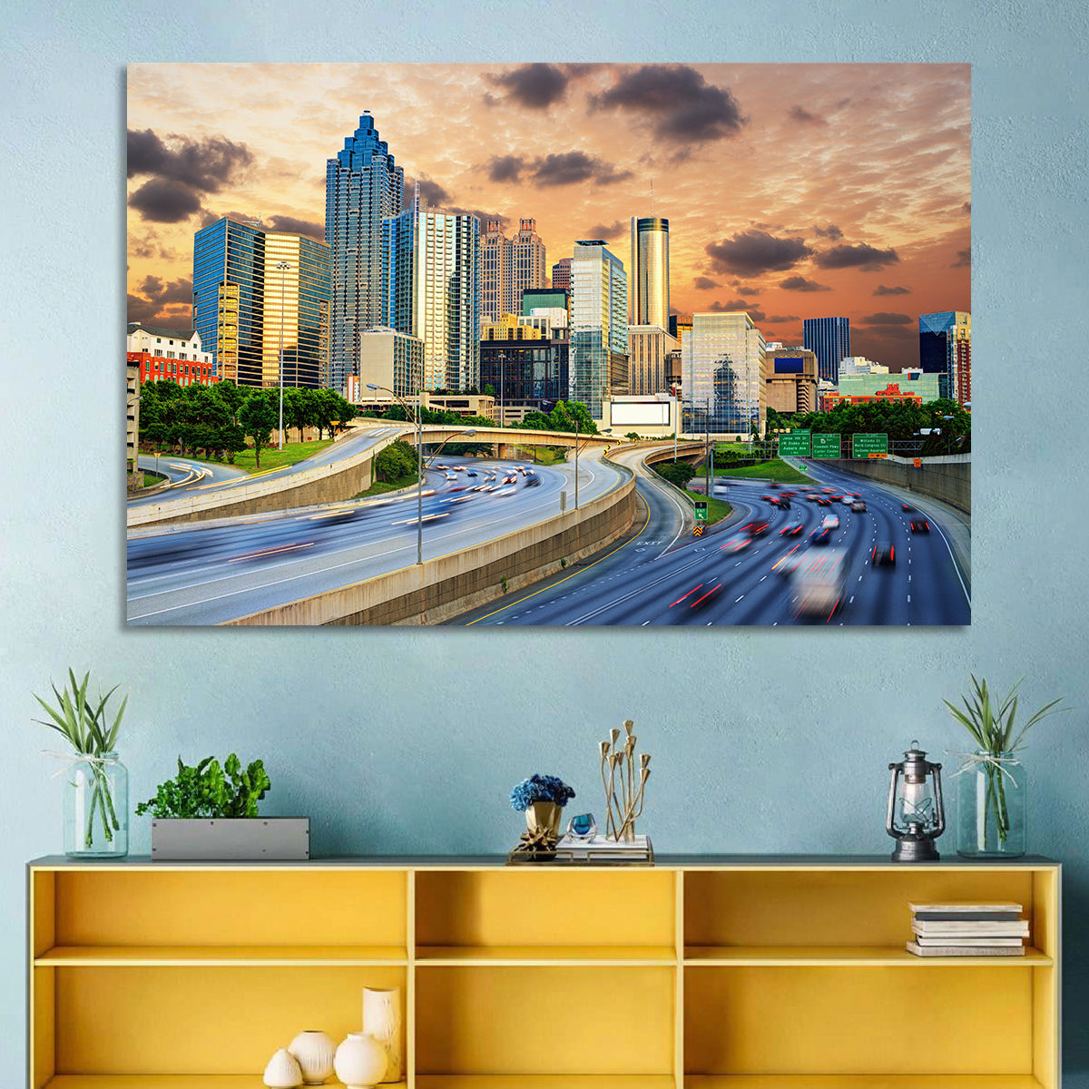 Atlanta Downtown Skyline Wall Art