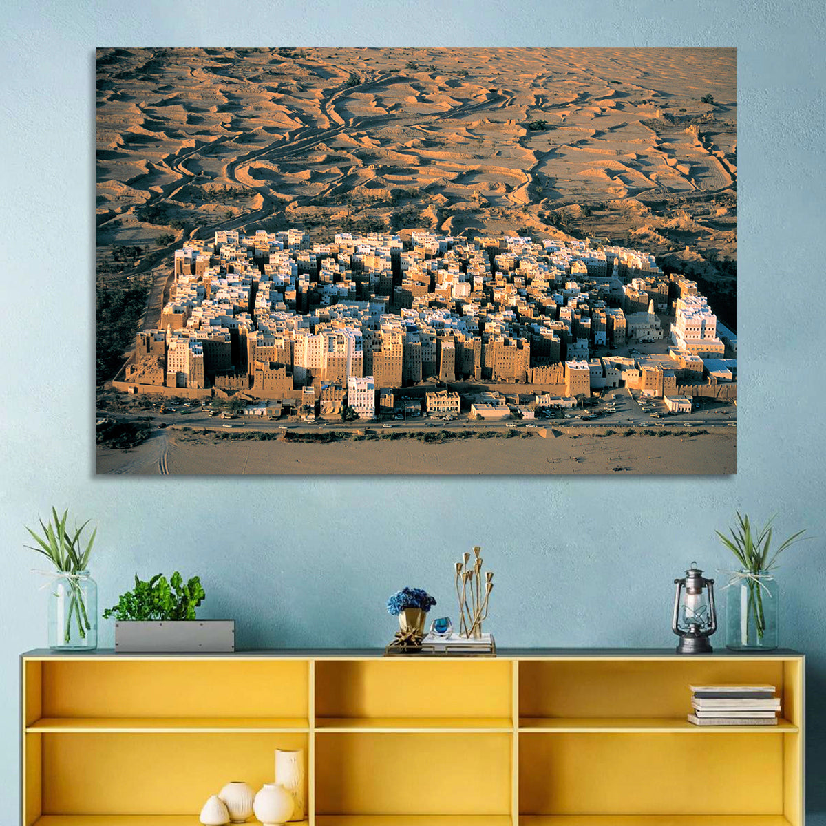 Shibam Mudbrick Cityscape Wall Art