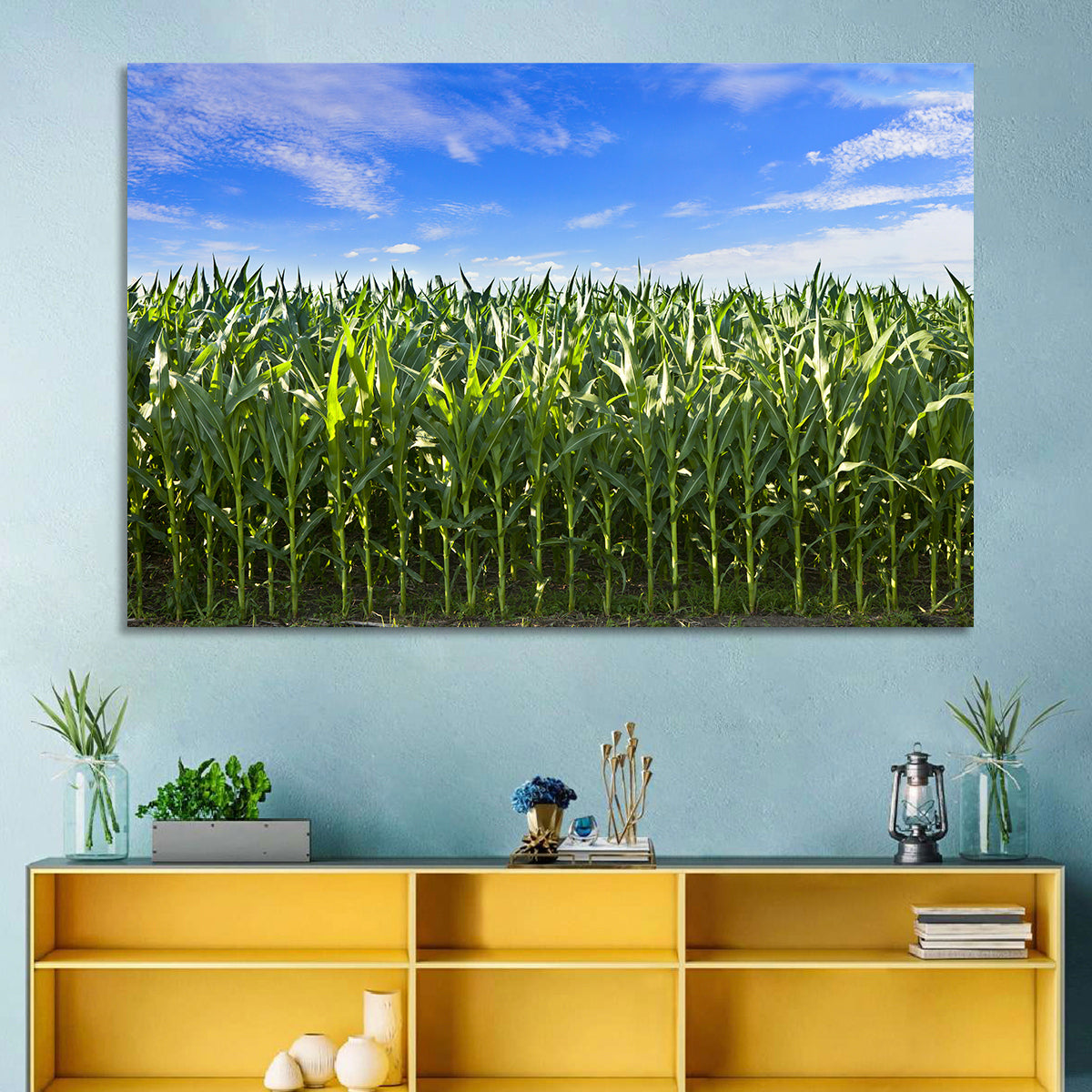 Green Corn Field Wall Art