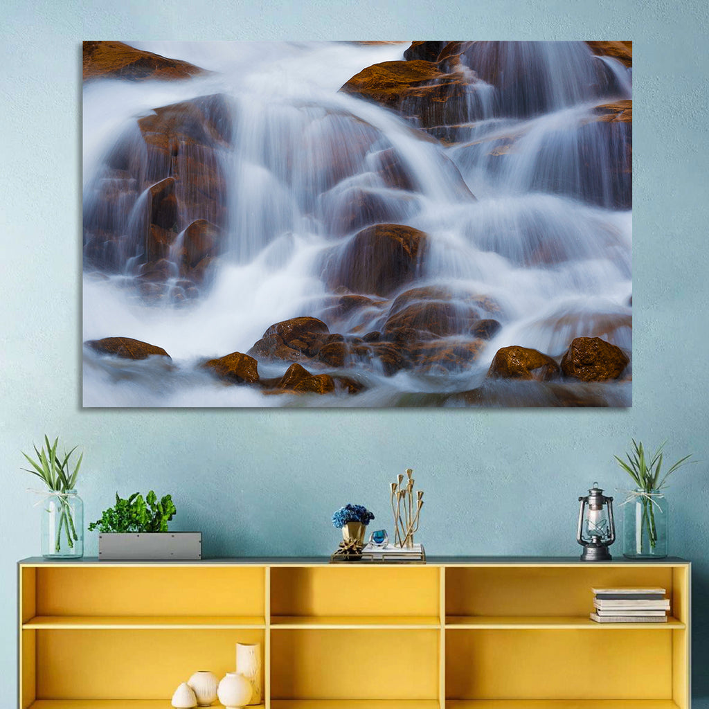 Rocky Mountain Waterfall Wall Art
