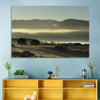 Lake Omodeo Morning Mist Wall Art