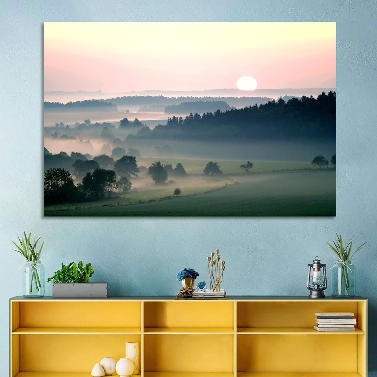 Czech Morning Fog Landscape Wall Art