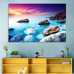 Rocky Beach Sunset Wall Art
