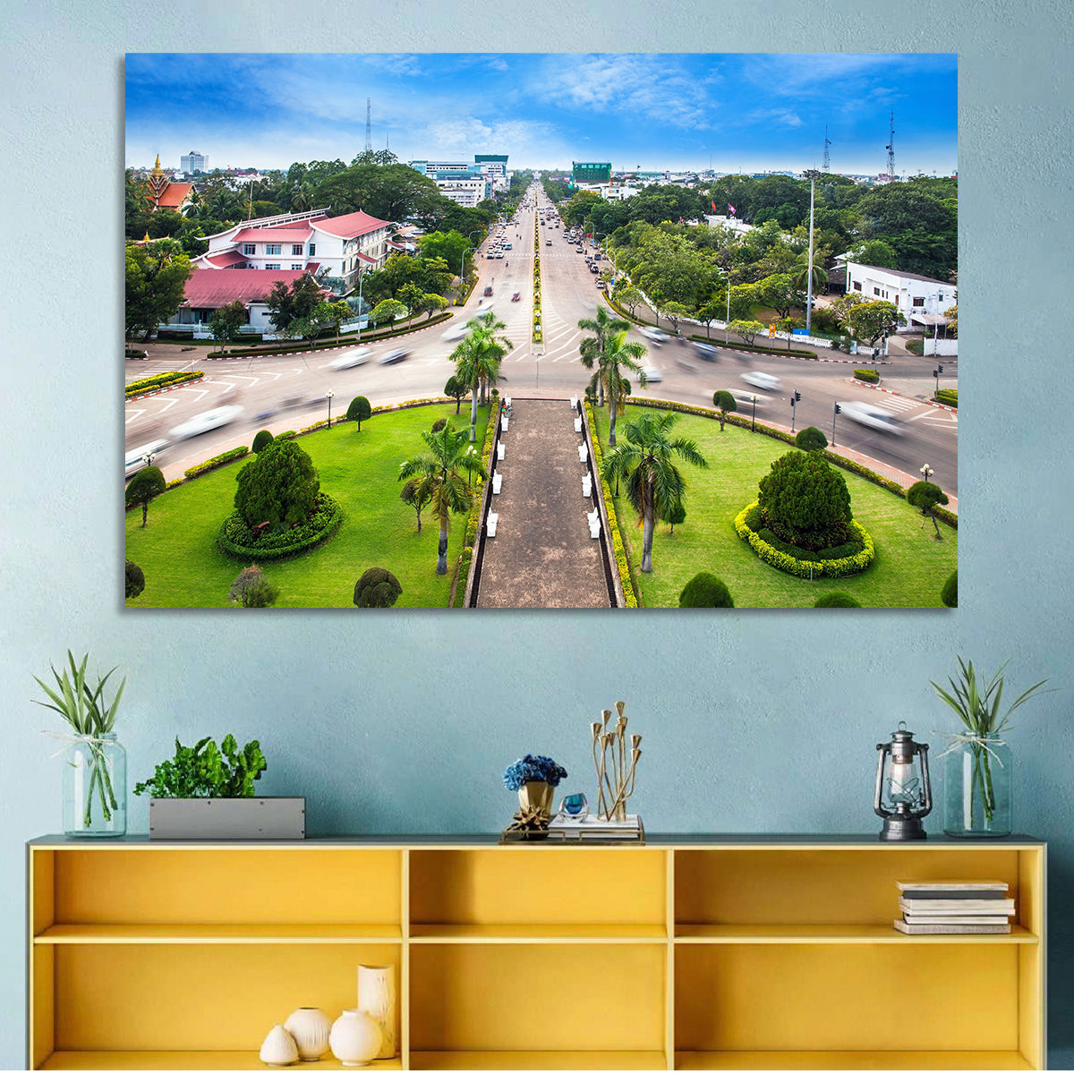Phnom Penh Independence Monument Boulevard Wall Art in a room, landscape